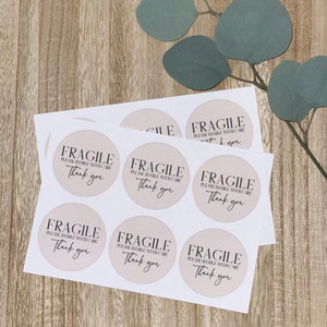 Fragile Please Handle With Care Sticker | Fragile Packaging Labels | Mailer Stickers | Business stickers for packaging | Warning Label