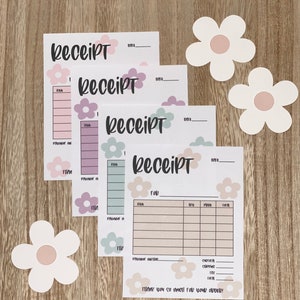 Small Business Receipts | Receipts for Small Businesses | Order Form | Order Receipt Form | Small Business Invoice | 4.65x3.65in Receipts