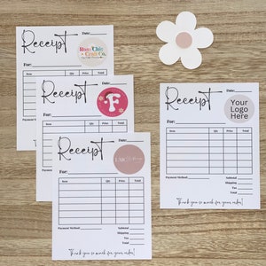 Personalized Small Business Receipts | Receipts for Small Businesses | Order Receipt Form | Small Business Invoice | 4.65x3.65in Receipts