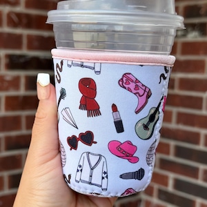 Iced Coffee Sleeve, Beverage Cup Sleeve, Trendy Coffee Sleeve, Cup Cozie, Coffee Sleeve, Neoprene Cup Sleeve