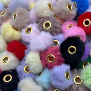 JMCRATE Pom Pom Beads 80PCS Mixed Color Soft Puff Beads For