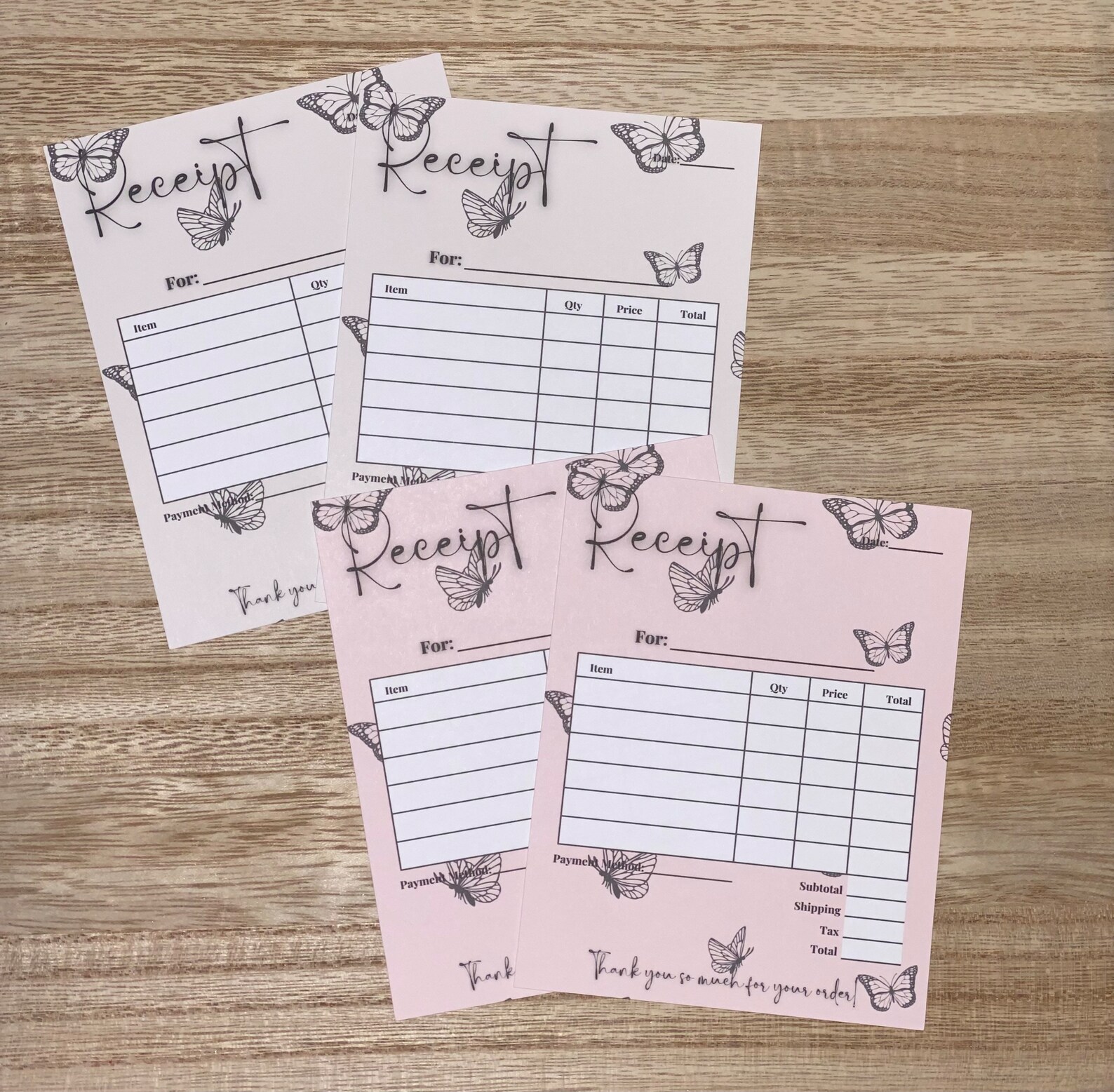 Small Rack Receipt Small Business Receipts | Receipts for Small Businesses | Order Form ...