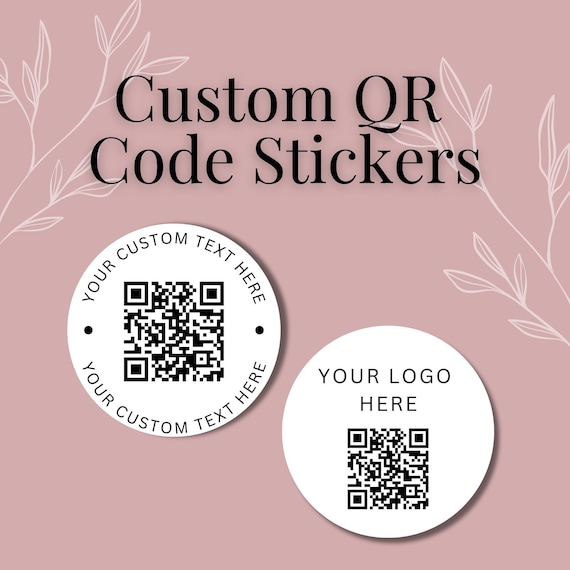 Custom Text Stickers, Custom QR Code Package Stickers, QR Code Stickers, Business Logo Stickers, Small Business Stickers, QR Code Labels