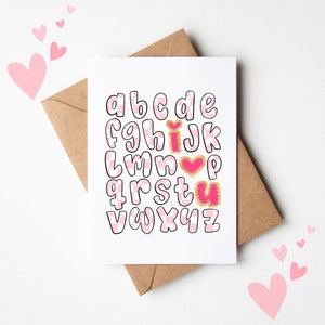 Valentine&#39;s Day Card, Retro I Love You Valentine&#39;s Day Card, Sweet Card for Boyfriend, Card for Valentine&#39;s Day, Printed Greeting Card