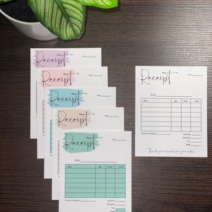 Small Business Receipts | Receipts for Small Businesses | Order Form | Order Receipt Form | Small Business Invoice | 4.65x3.65in Receipts
