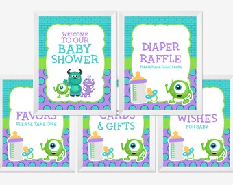Monsters Inc Baby Shower Invites Etsy