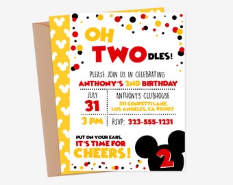 2nd birthday invite etsy