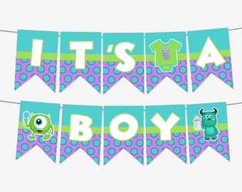 Monsters Inc Baby Shower Decorations Monsters Inc Baby Shower Etsy