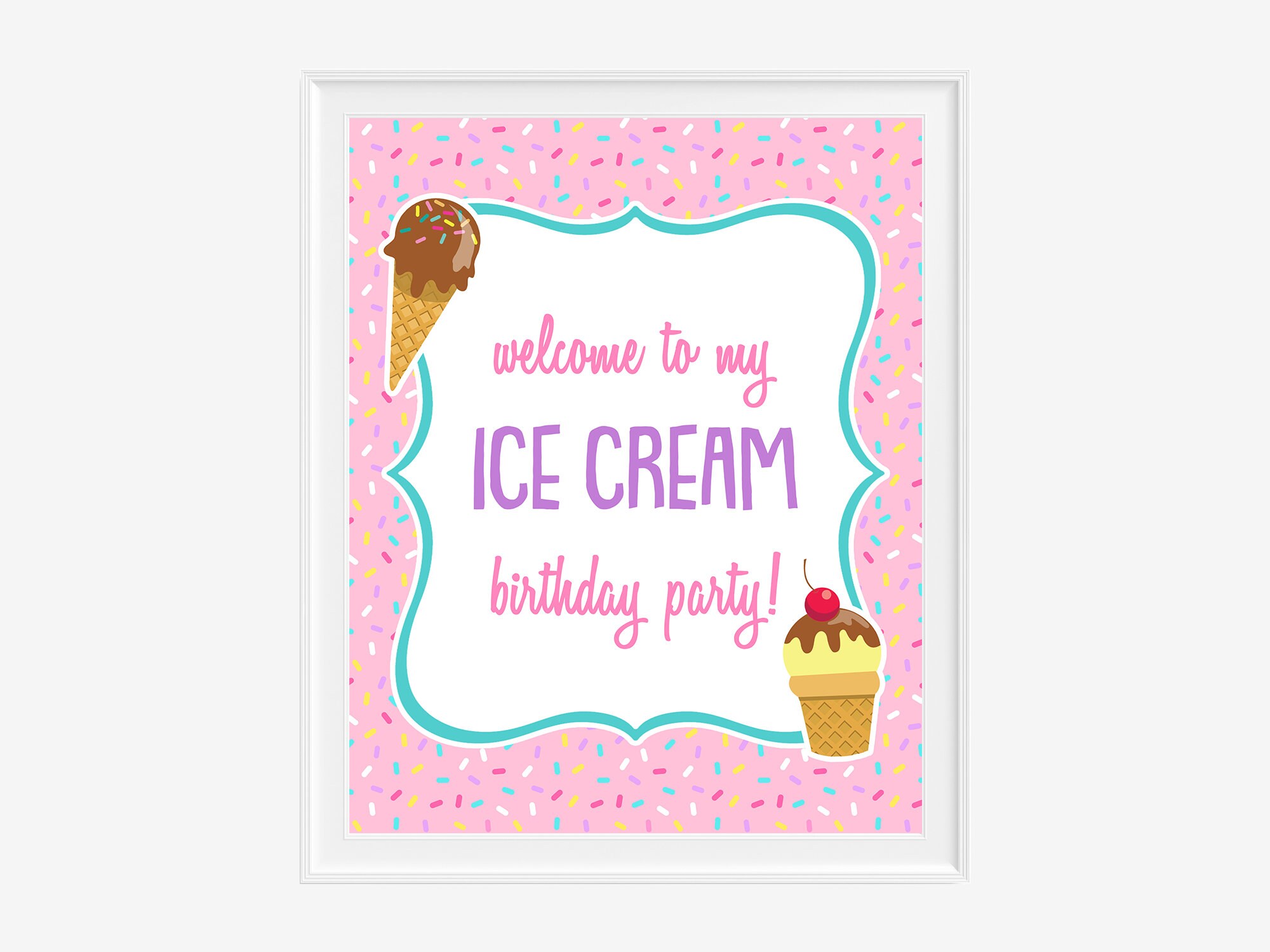 Ice Cream Bar Sign Free Printables