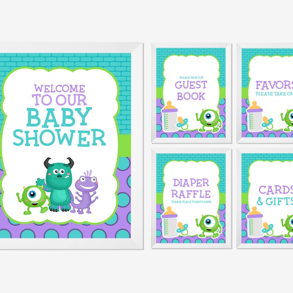 Monsters Inc Baby Shower Decorations, Monsters Inc Baby Shower Printables, Monsters Inc Baby Shower Invitations