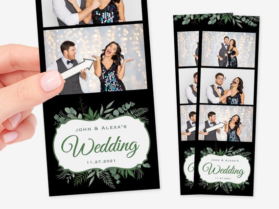 Wedding Eucalyptus Photo Booth Boho Wedding Photo Booth Template Rustic Photo Booth Template 4x6 Greenery Photo Booth Template Party Supplies Paper Party Supplies