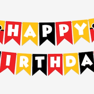 Mickey Mouse Banner, Mickey Mouse Birthday, Mickey Mouse Party, Oh Twodles Birthday, Printable, Instant Download, Mickey Decoration