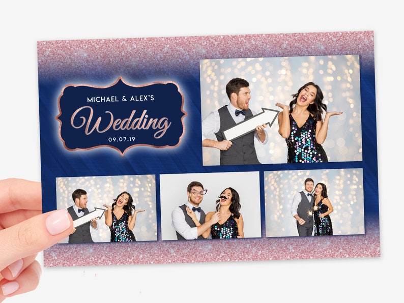 Photo Booth Template Wedding Navy Photo Booth Template