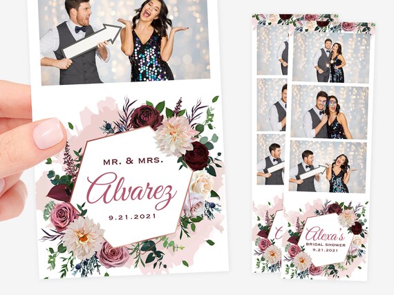 Fall Wedding Photo Booth Template 2x6 Strip Rustic Blush Etsy Fall Wedding Photo Booth Template 2x6 Strip Rustic Blush Etsy