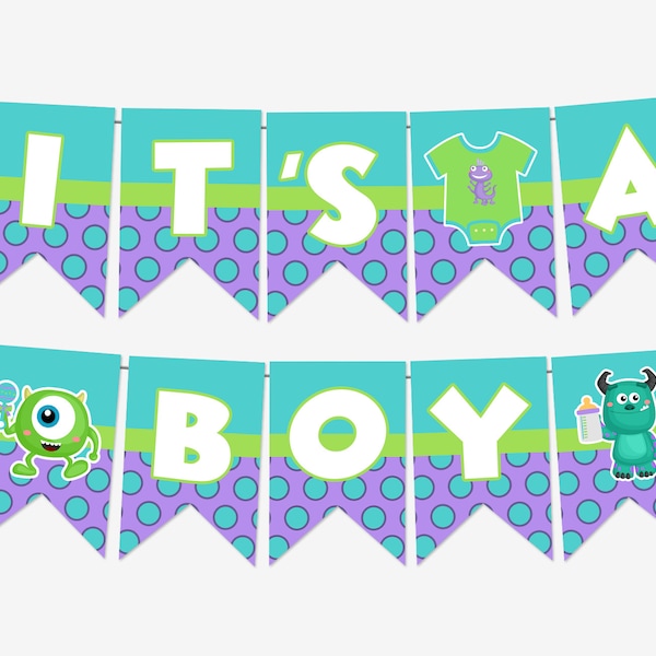 Monsters Inc Baby Shower Decorations, Monsters Inc Baby Shower Printable, Monsters Inc Baby Shower Banner, Monsters Inc Baby Shower