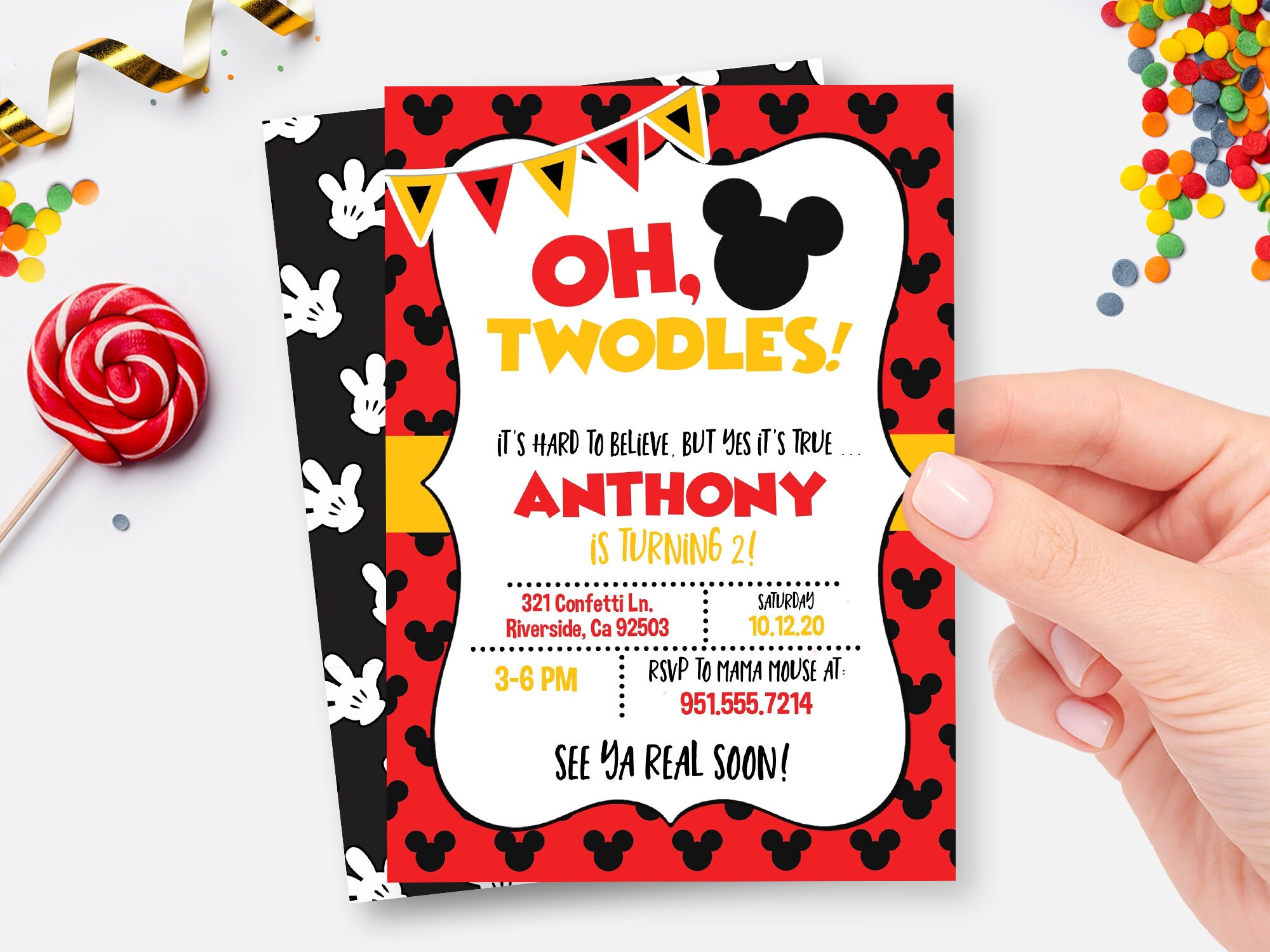 Oh Twodles Invitations Instant Download Corjl Editable Oh | Etsy