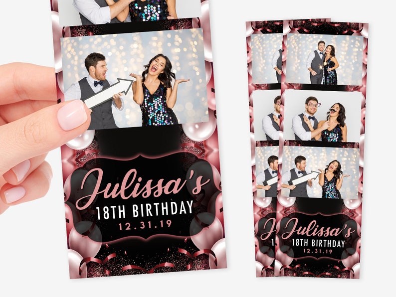 Birthday Photo Booth Template Photo Booth Template Rose