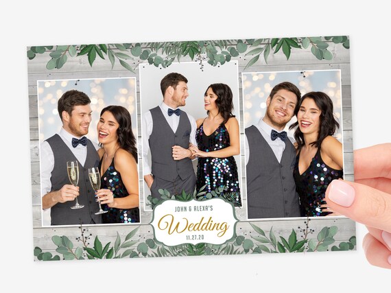 Greenery Photo Booth Template Rustic Photo Booth Template Etsy