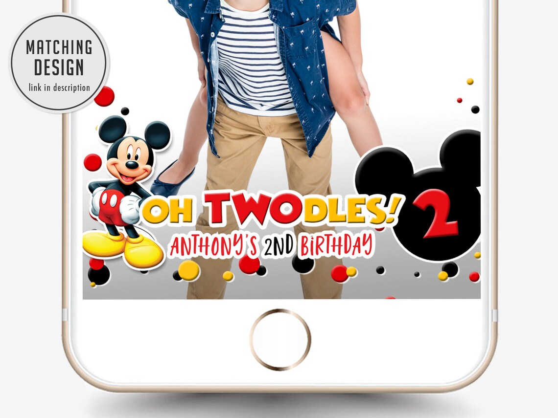 Mickey Mouse Oh Twodles Thank You Card (digital Download) - Etsy
