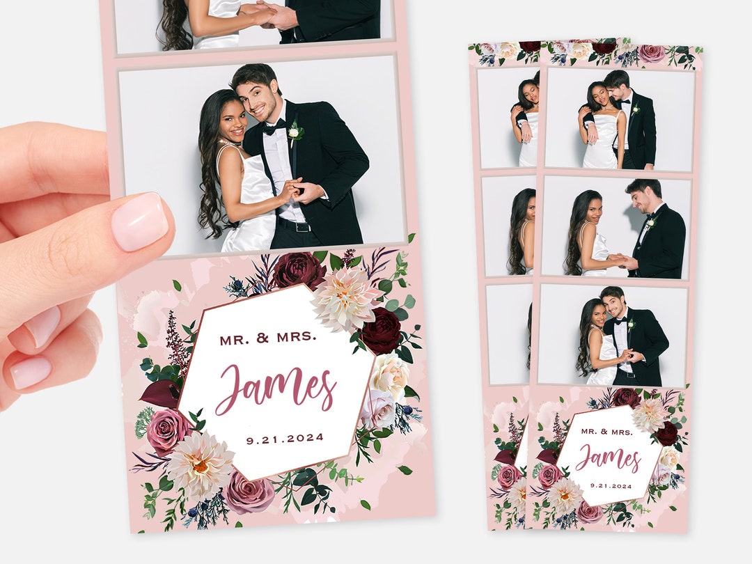 Wedding Photo Booth Template Floral Photo Booth (Instant Download) Etsy
