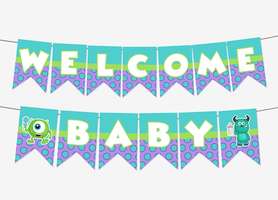 Monsters Inc Baby Shower Decorations Monsters Inc Baby Shower Etsy