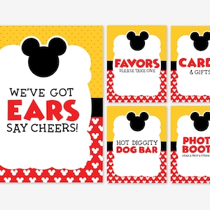 ミッキーマウス バースデーパーティー サイン：フォトブース、記念品（デジタルダウンロード）