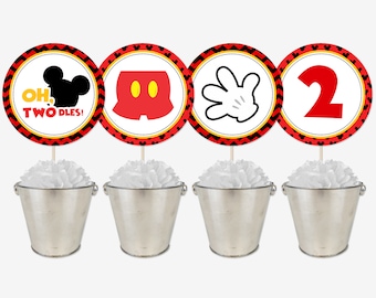 Oh Twodles Mickey Mouse Centerpiece Printables (PDF Files)