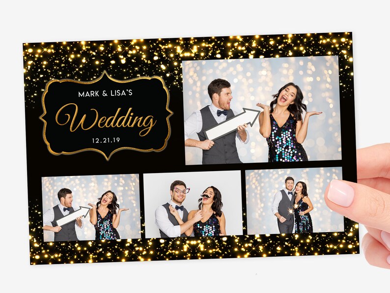 Wedding Photo Booth Template Photo Booth Template Gold