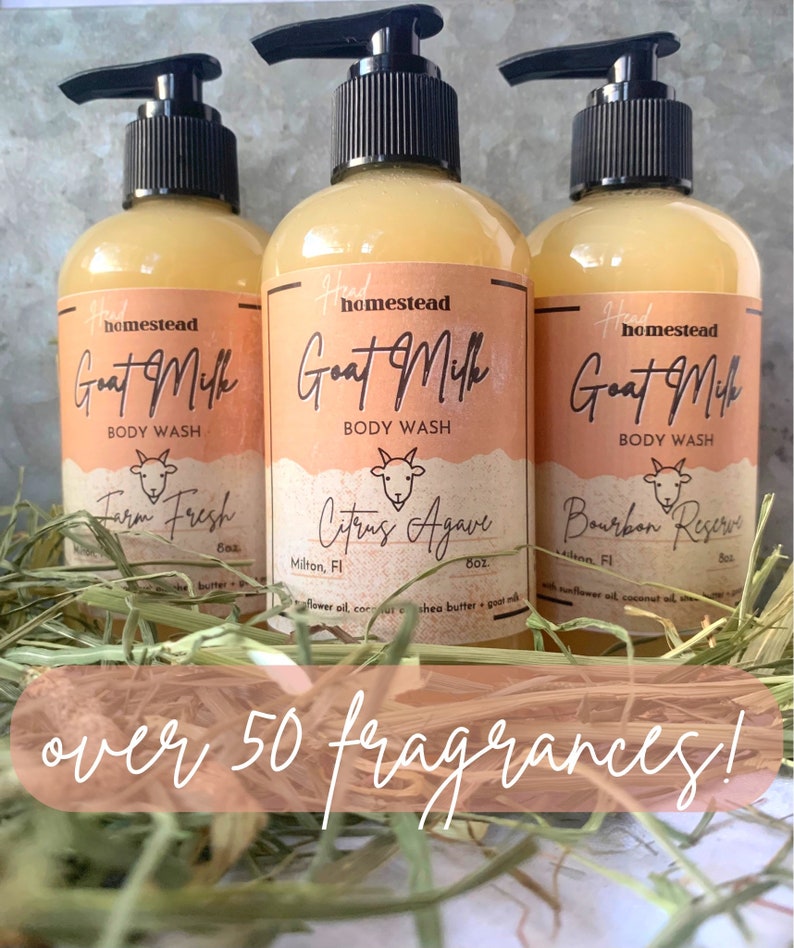 Goat Milk Body Wash Bath Gel Liquid Soap Etsy