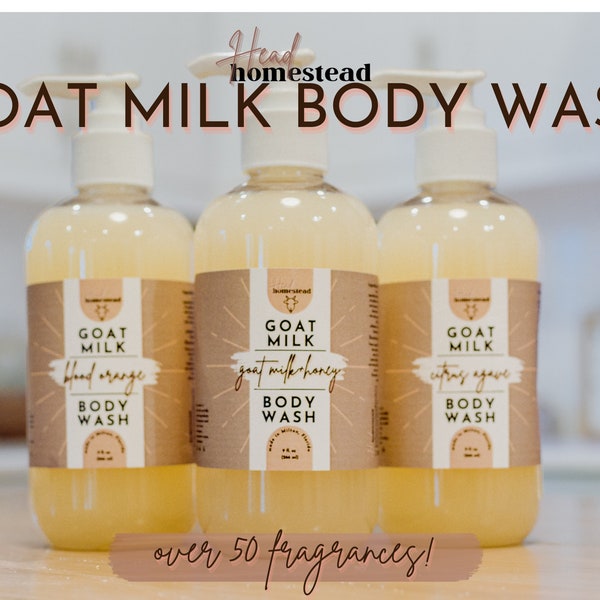 Goat Milk Body Wash, Bath Gel, Liquid Soap