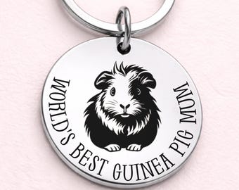 Guinea Pig Gift, Guinea Pig Mum, Guinea Pig Keyring, Guinea Pig Dad. Pets, Guinea Pig Mothers Day Gift