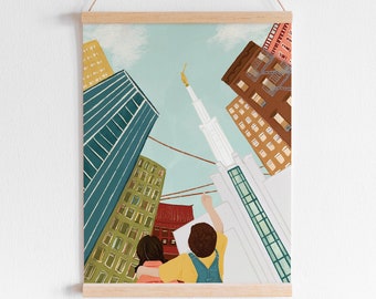 Tokyo Japan Temple, LDS Temple Printable, Church of Jesus Christ, Digital Download, Christian Art, Tokyo Temple, Church Art, LDS gift, 東京都日本