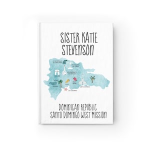 Illustriertes benutzerdefiniertes Karten-Journal, personalisiertes Erinnerungs-Notizbuch, Schwester-Missionar-Abschluss-Weihnachtsgeschenk, berufen, zu dienen, HLT, Missionskarte
