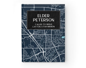 Personalized Map Travel Journal, Missionary Memory Notebook, Adventure Log, Mission Study Journal, Graduation Gift, Custom Gift for Him Her