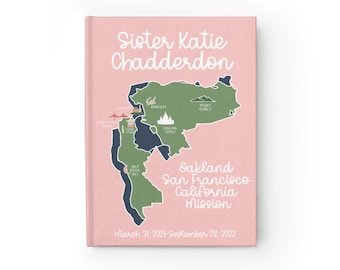 Illustrated Mission Journal, Personalized Custom Sister Missionary Memory Notebook, Graduation Christmas Gift, Called to Serve, LDS,  Elder