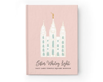 Personalized Salt Lake City Temple Journal, Missionary Memory Notebook, Adventure Log, Mission Study Journal, Custom Gift for Her