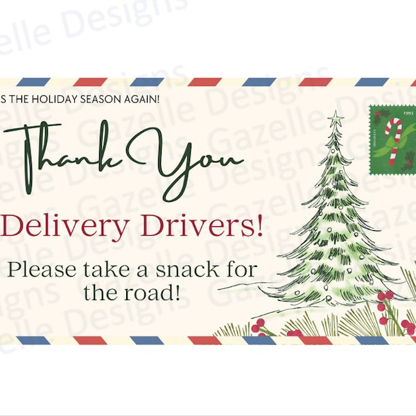 Thank you Delivery Drivers PNG Printable