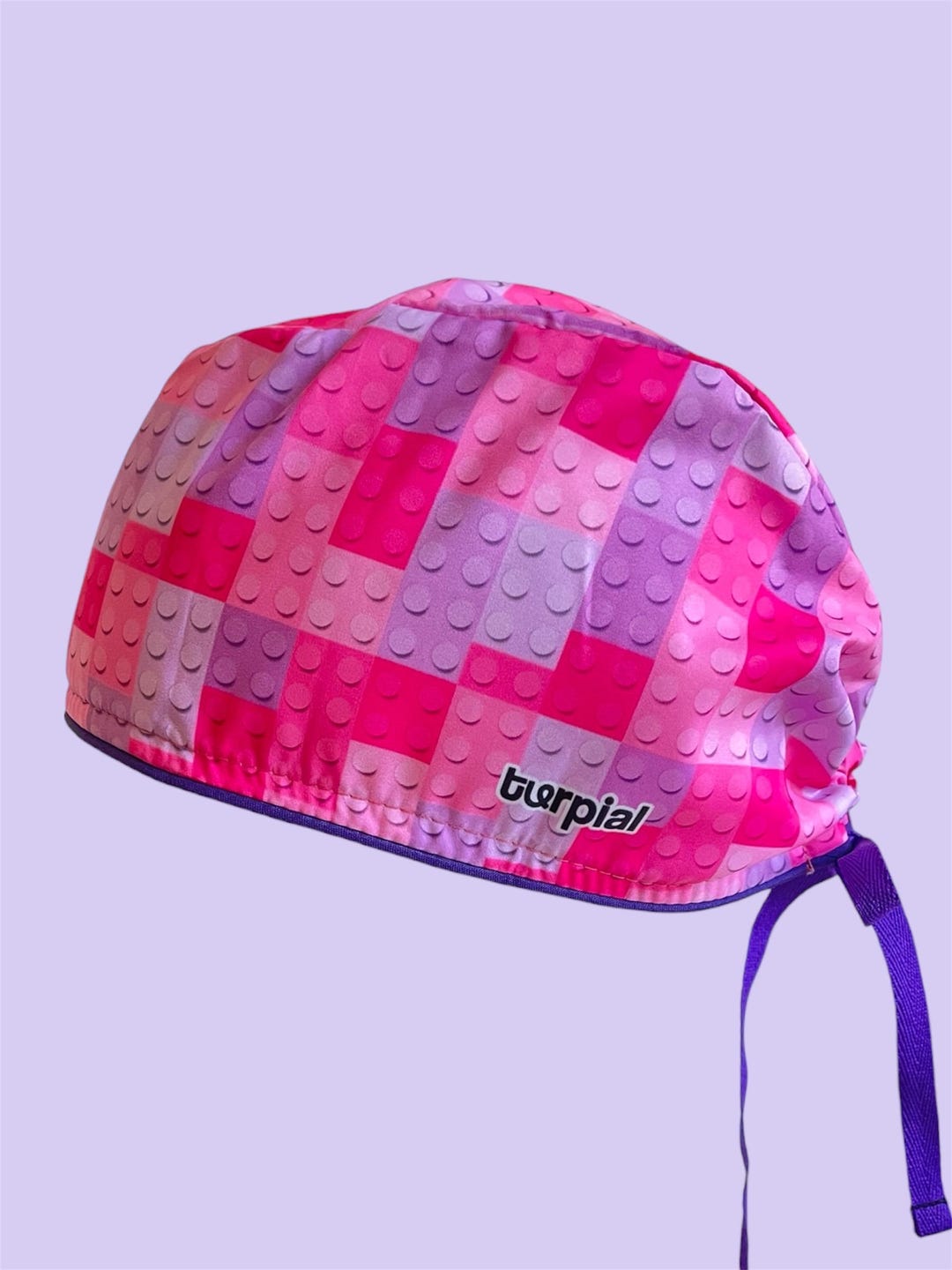 Pastel Pink Surgical Cap With Original Design | Pink Geometric Scrub ...