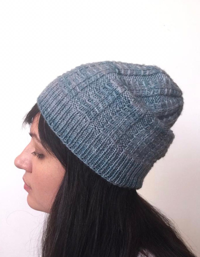 Wool Hat Women's Knit Hat Blue Beanie Merino Hat Etsy