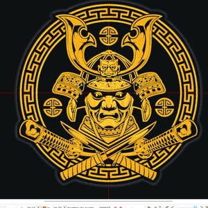 3 Samurai embroidery N3, samurai head, Japan embroidery designs, embroidery patterns, instant download 3 sizes