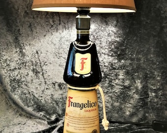 Monk Lamp, Gift Idea, LED Bottle Lamp (E27), Upcycled, Handmade, Table Lamp, Other Lampshades Available on Request