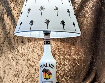 Under palm trees as a lamp, upcycled, table lamp, holiday feeling, party, Caribbean for home