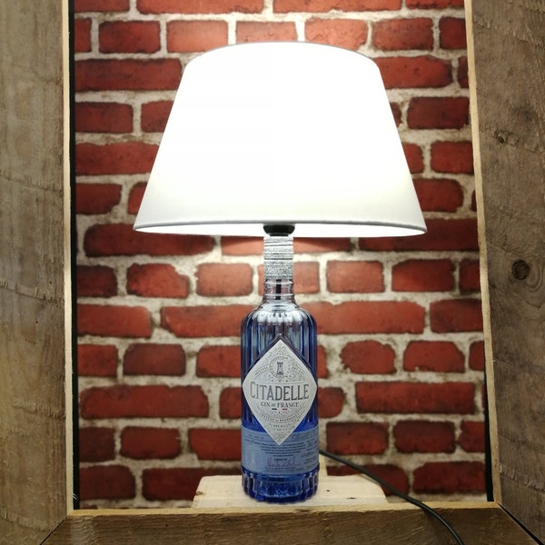 Citadelle Gin De France  Lampe, Upcycled Dry Gin Bottle, Weitere Lampenschirme auf anfrage