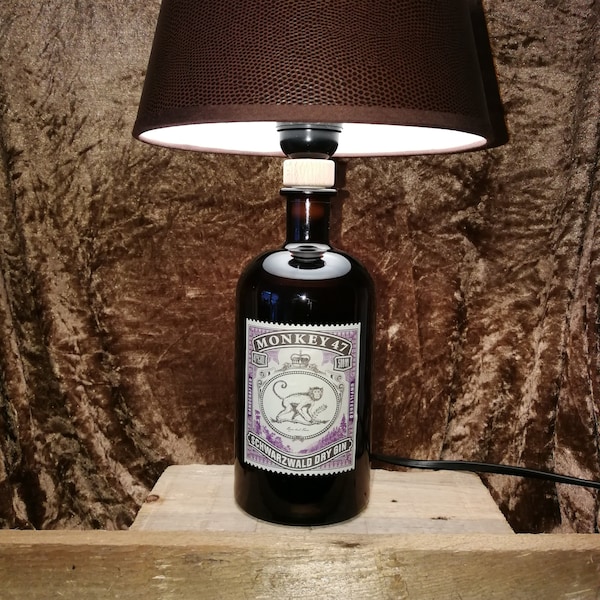 Monkey 47 Gin Lampe, Upcycling, Geschenk, handmade