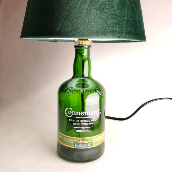 Connemara Single Malt Irish Whiskey, Lamp, Upcycling, Gift