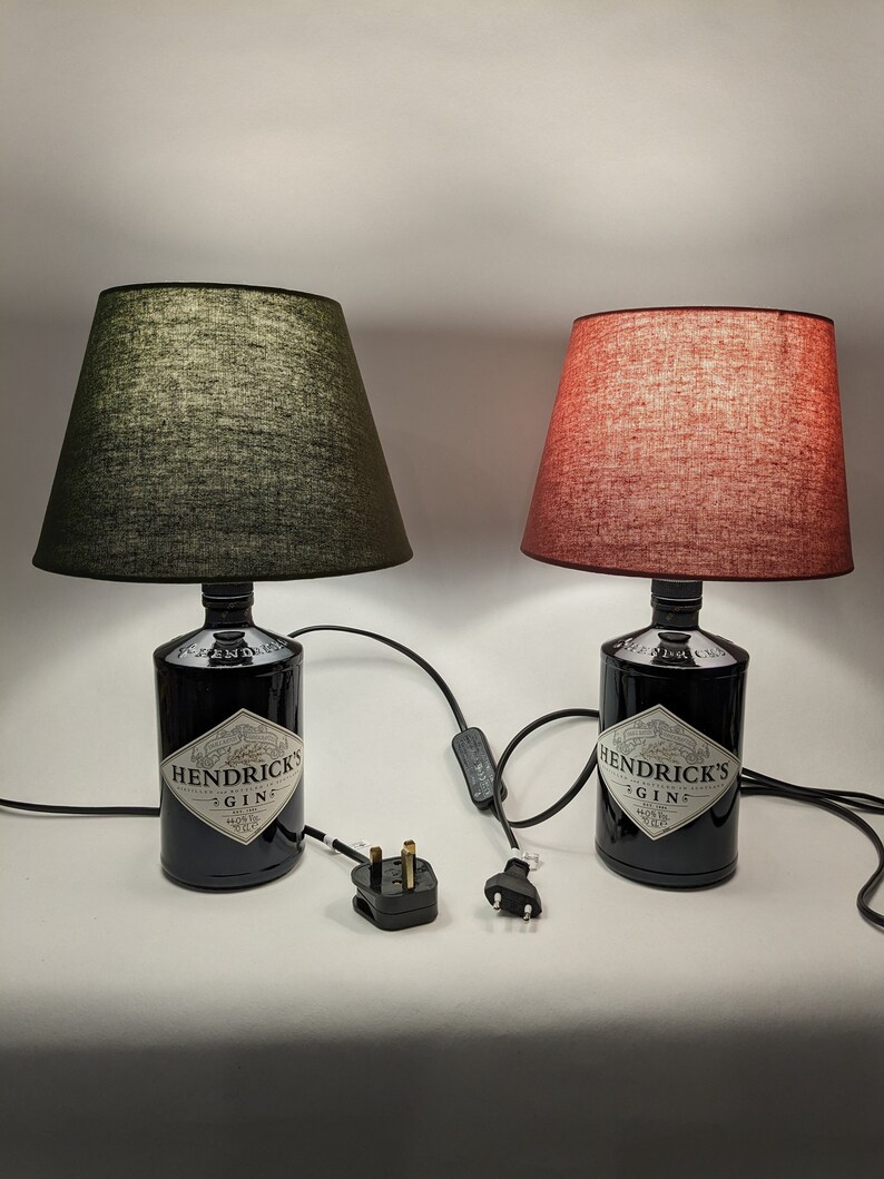 Hendricks Gin Lamp 0.7l, gift idea, upcycling, handmade image 3