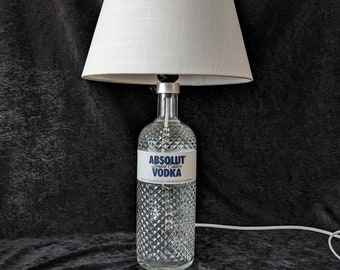 Bottle lamp, limited glitter edition, upcycled lamp, gift idea, LED bottle lamp (E27), handmade