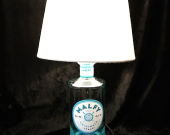 Original lamp, LED bottle lamp (E27), table lamp, upcycled, gift idea, handmade
