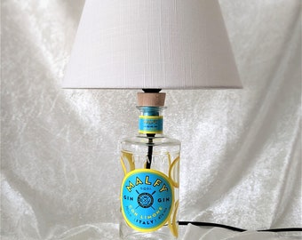 Malfy Gin Lime Lamp, upcycled, gift