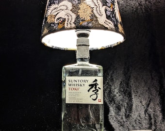 Japanese bottle lamp, Nippon, upcycled, other lampshades available on request